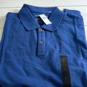Brand new Banana Republic polo shirt, blue, new with tags.